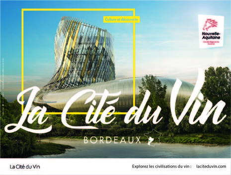 Campagne de communication 2019 en Ile de France - Affiche Cité du Vin
