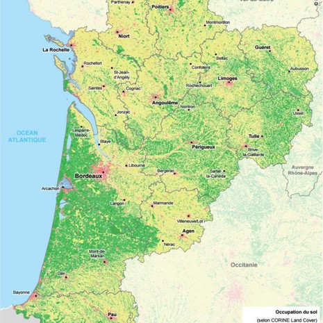 Atlas régional 2016 -Occupation des sols © Région Nouvelle-Aquitaine