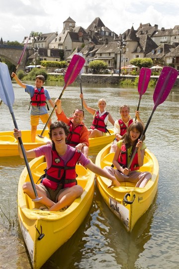 Canoë en famille sur la Dordogne à Argentat