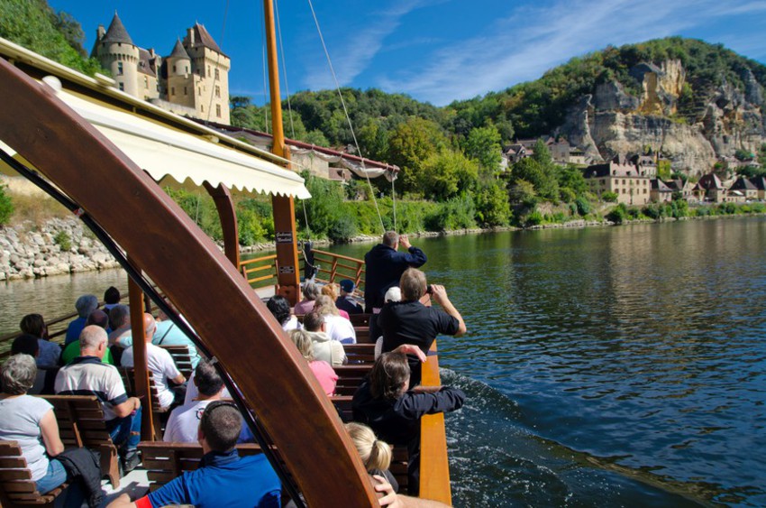 Balade en gabares, Château de la Malartrie, Dordogne