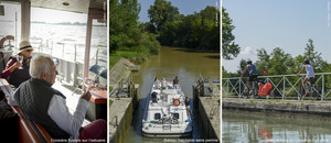 croisiere fluviale, estuaire gironde, canal de garonne, bateau, velo